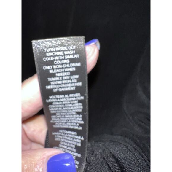 Chicos Travelers Black Boxy Sheer Chiffon Trim Sz 3/xl Wrinkle Free - Picture 6 of 7